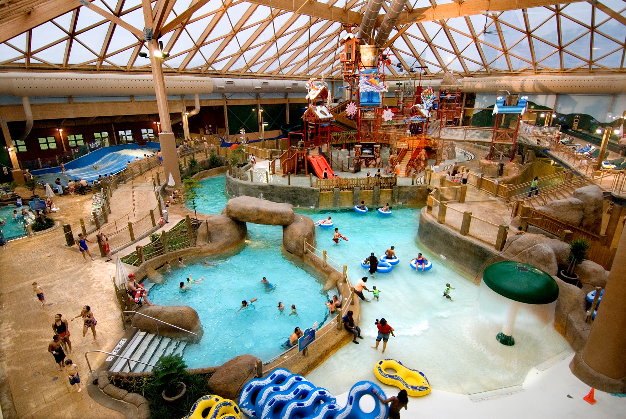 Wave pool at the Massanutten indoor waterpark