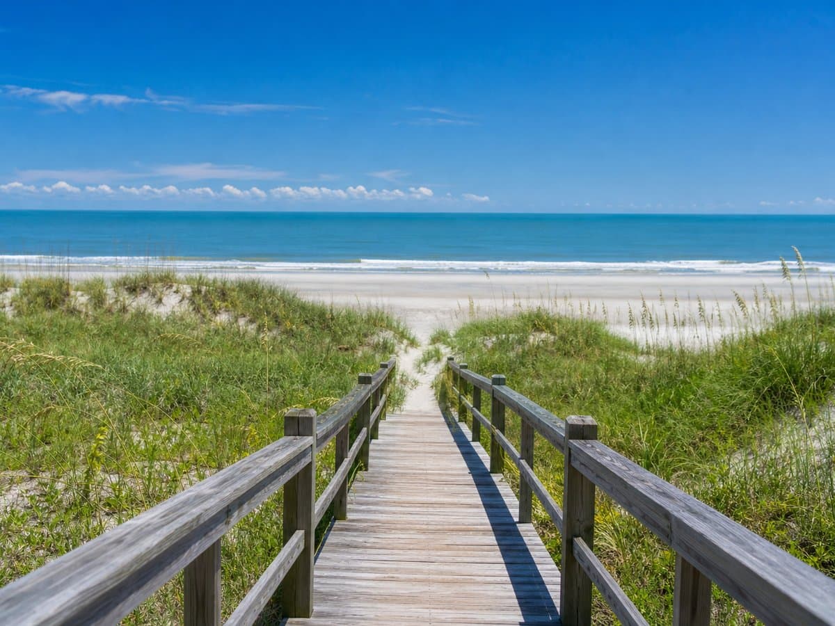 Boardwalk to beach