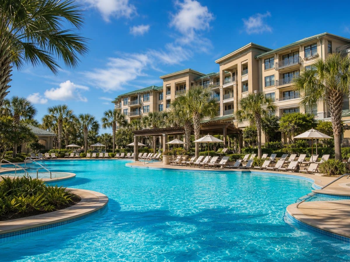 Resort pool area