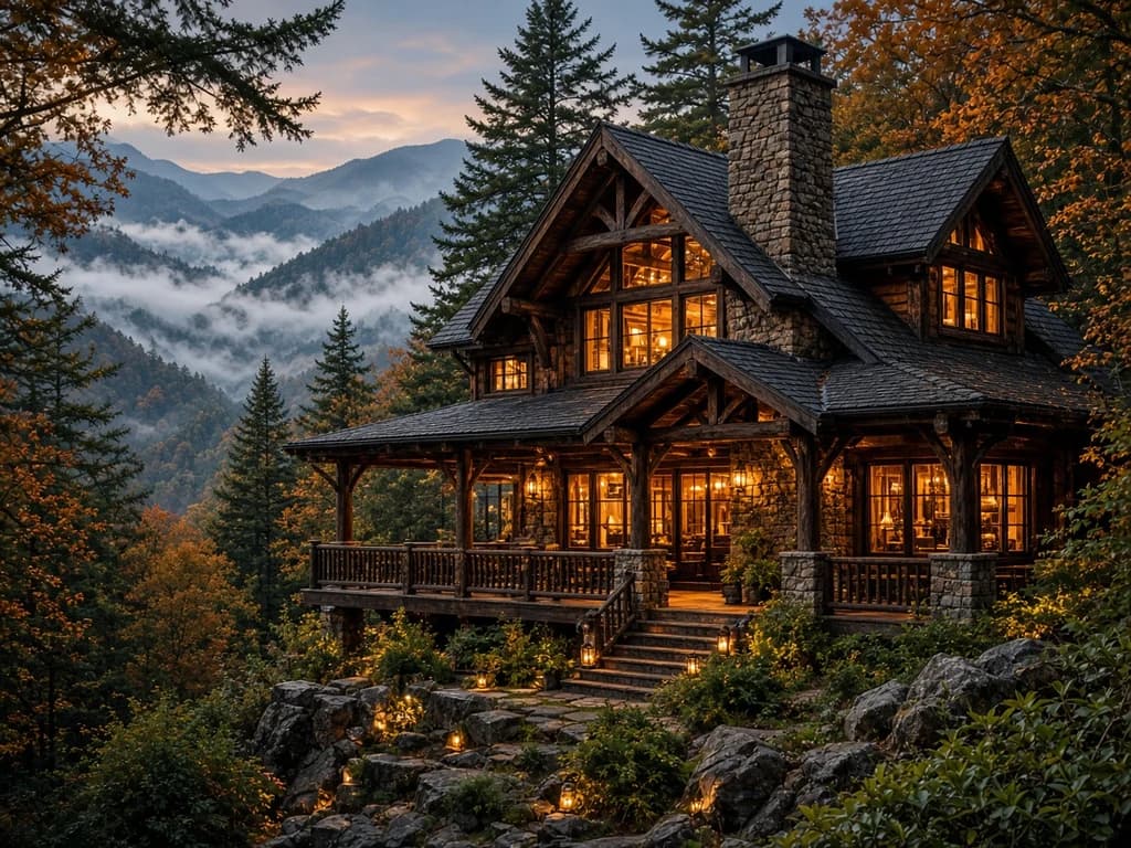 Comfortable mountain hotel with a Smoky Mountains view